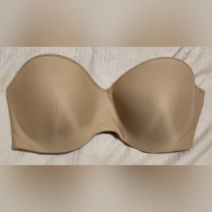 42 DD (42 E) Lilyette Strapless tan bra NWOT